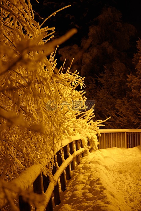 霞慕尼,冬天,降雪
