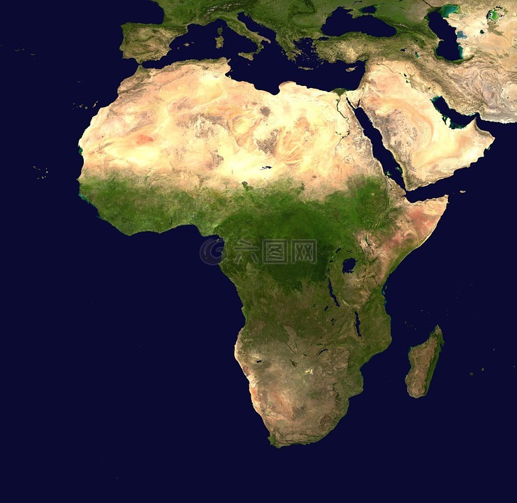非洲,大陆,鸟瞰图