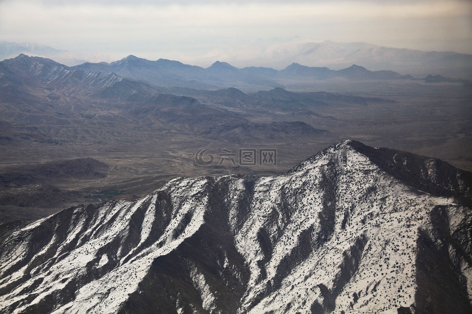 阿富汗,山,乘坐直升机