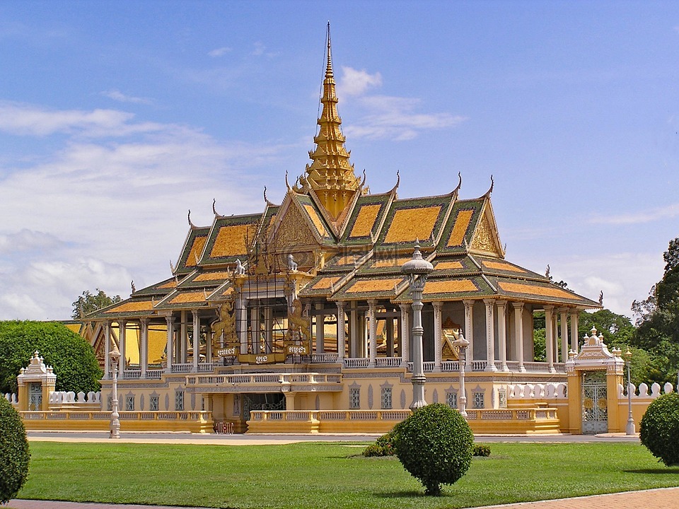 王宫,银塔,柬埔寨金边