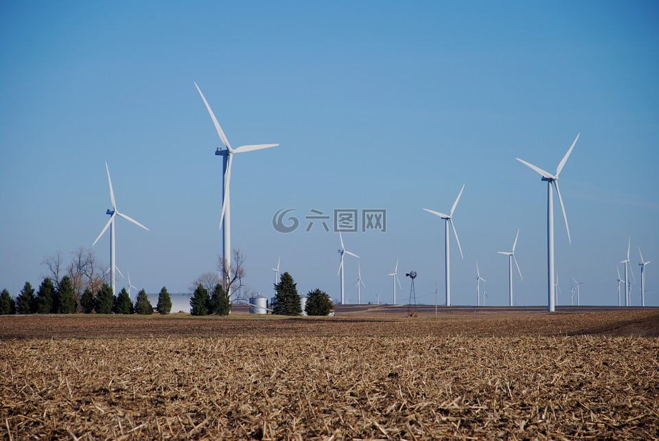 农场,风力机,风力涡轮机