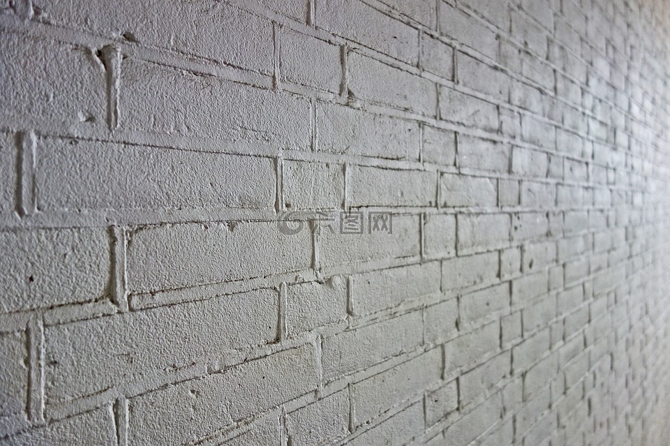 砖墙,墙,白色的砖墙