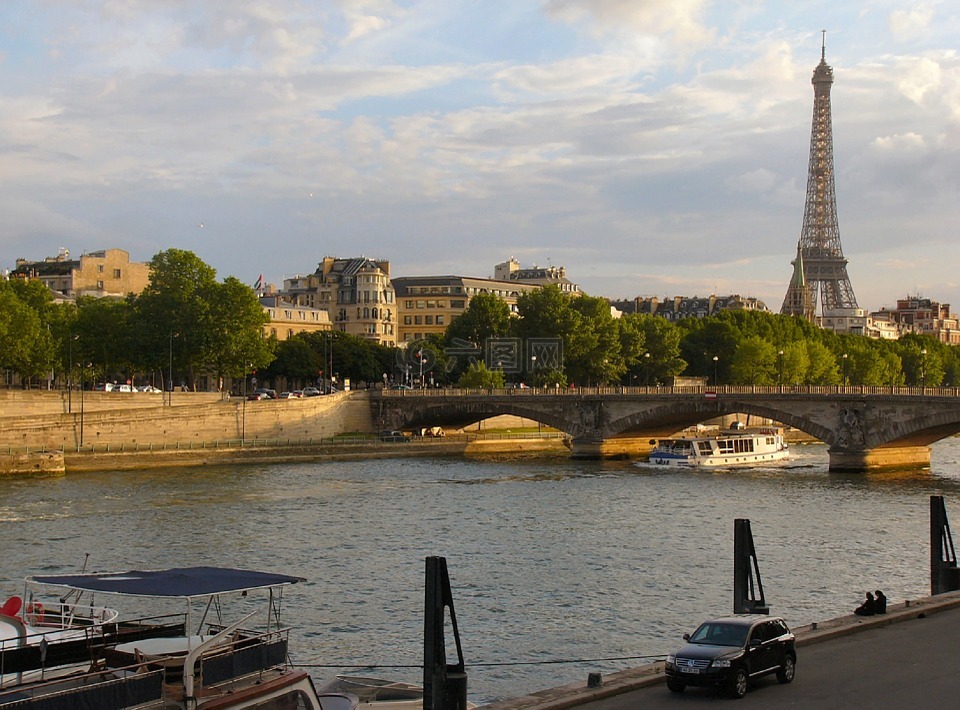 埃菲尔铁塔,塞纳河河,巴黎