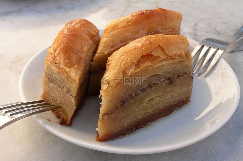 甜点,baklava,酥皮