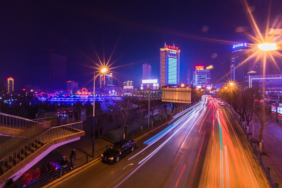 西宁,西关大街,夜景