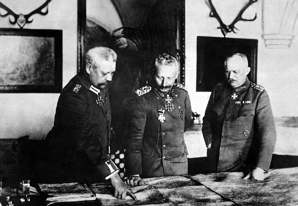 kaiser 威廉二世,一般 erich ludendorff,兴登堡