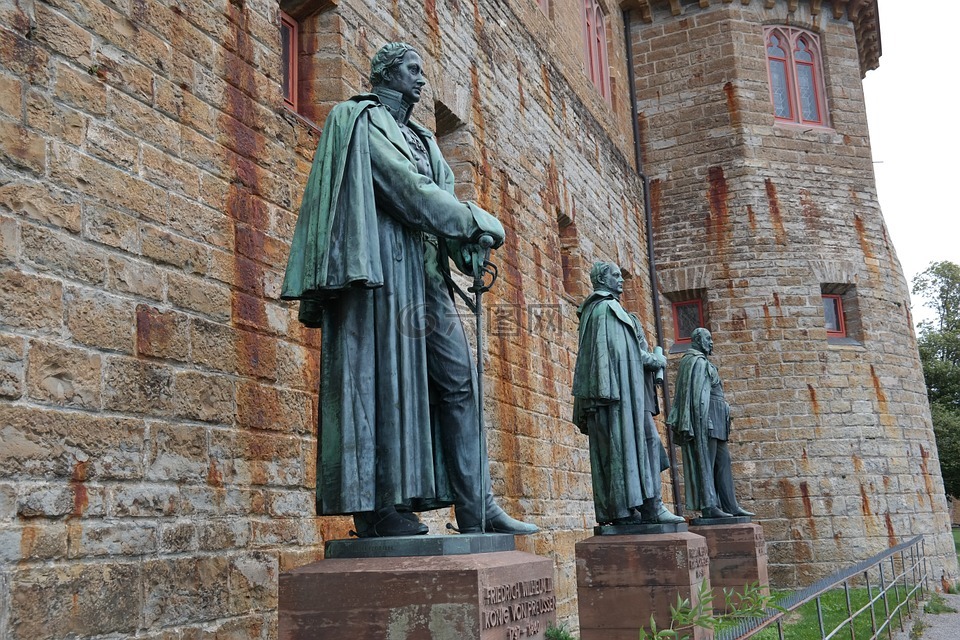 雕像,hohenzollern,青铜雕像