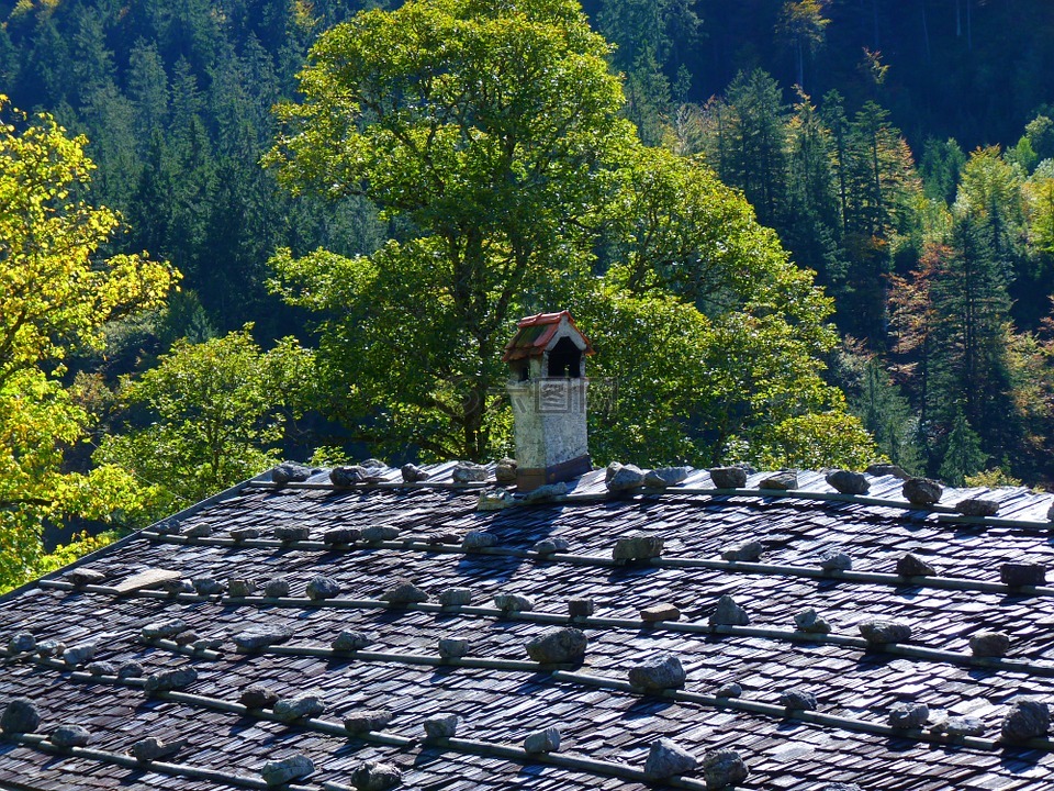屋顶,瓦屋顶,石
