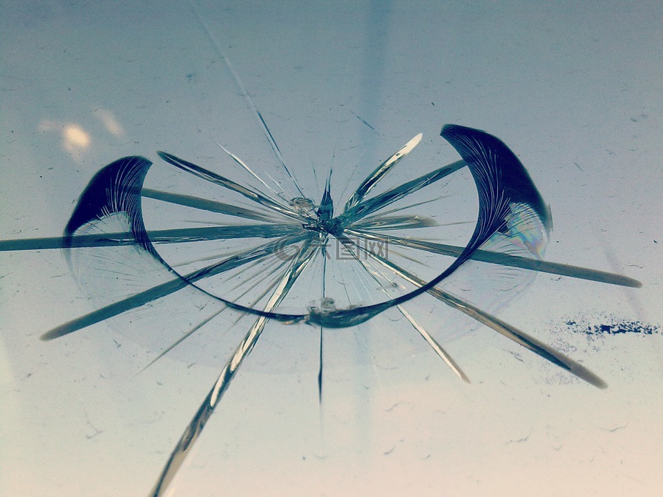 碎的玻璃,打破,玻璃