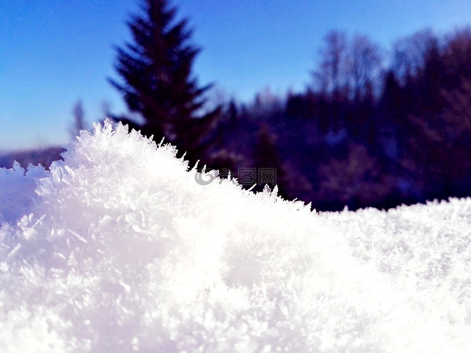 雪,效果,美