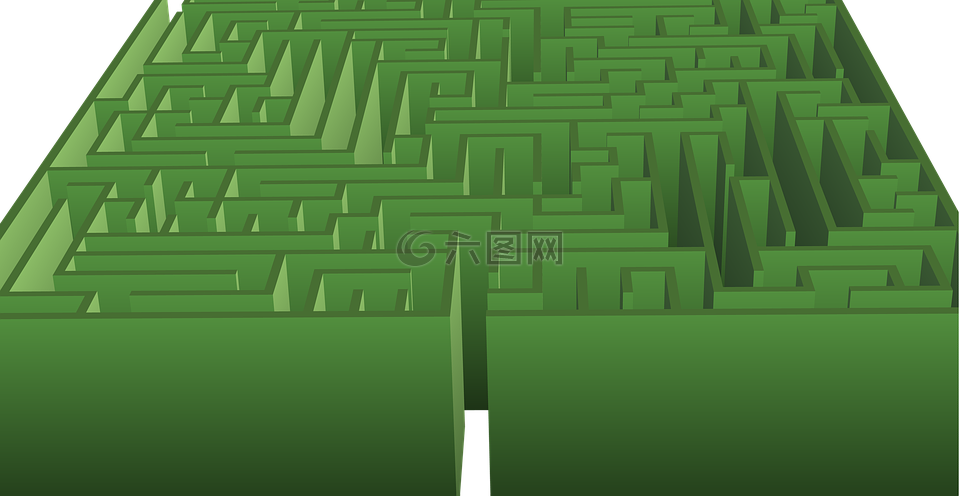 迷宫,树篱迷宫,绿色