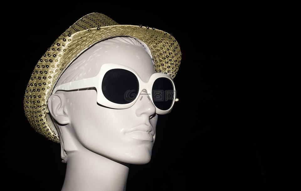模特,太阳镜,帽子