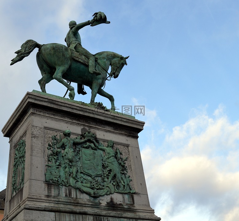 纪念碑,雕像,马