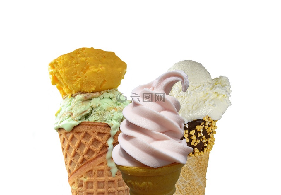 冰淇淋,冷冻酸奶,甜点