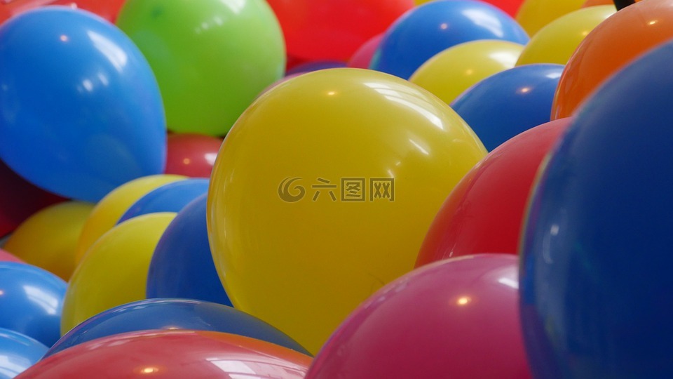 气球,高兴,多彩色