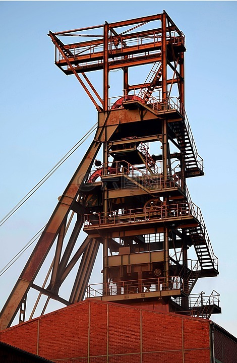 井架,夕阳,机箱系统