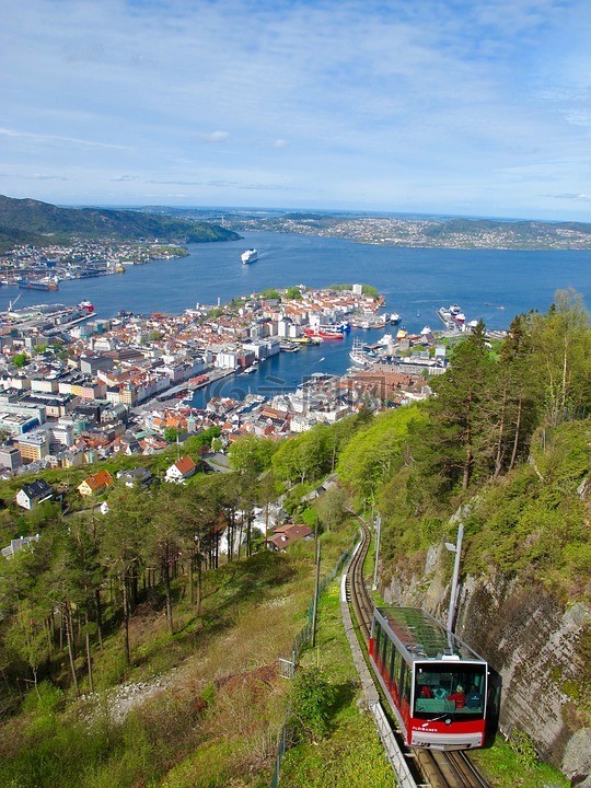 缆车,峡湾,挪威