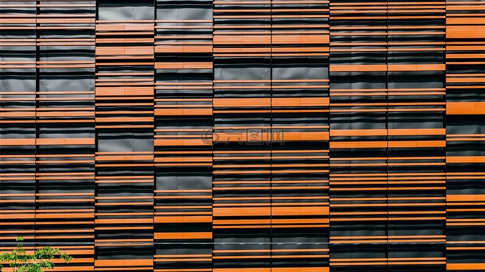 橙色,墙,模式
