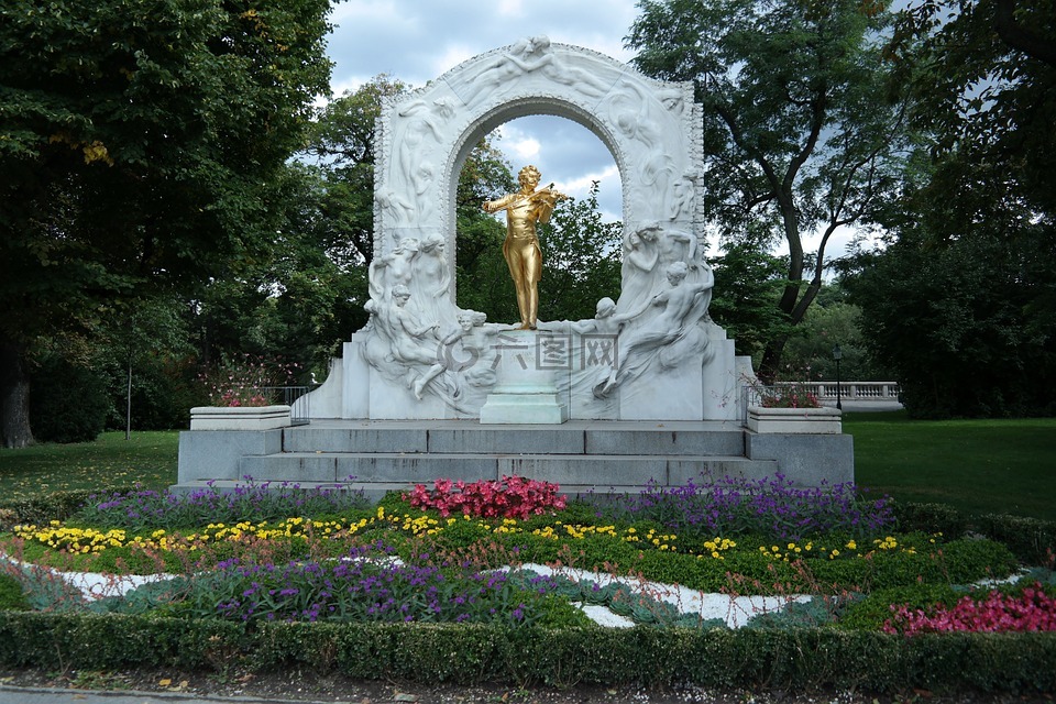 约翰·施特劳斯,纪念碑,公园