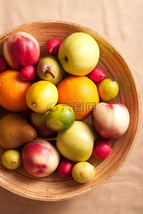 水果,篮,梨