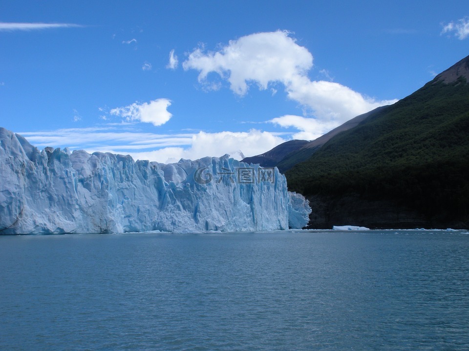 冰川,阿根廷,景观