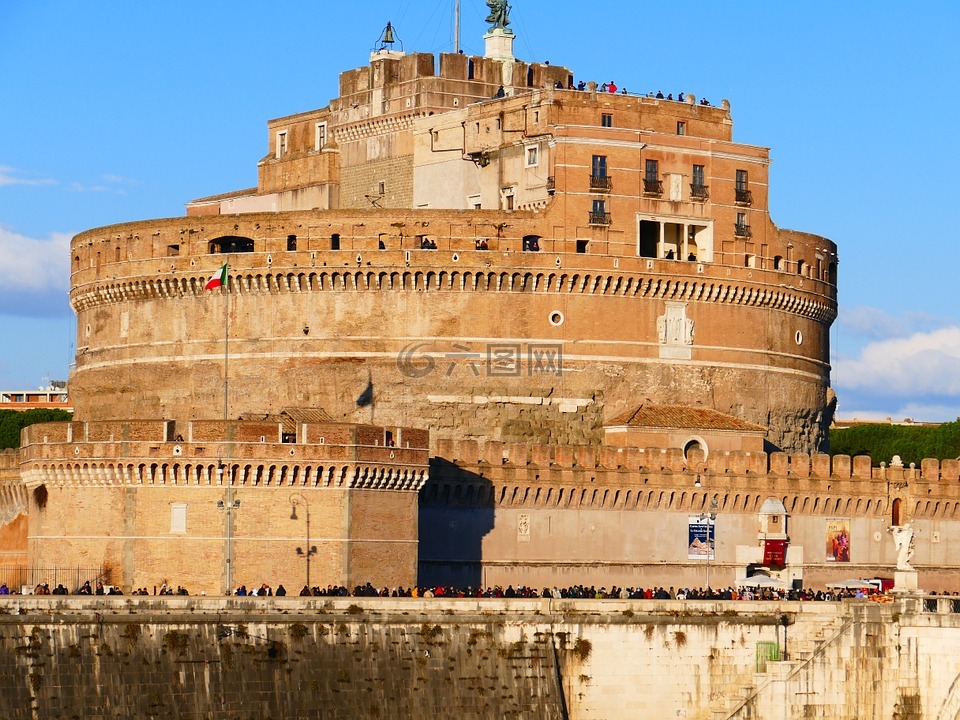 圣安杰洛城堡,罗马,桑特 castello 安杰洛