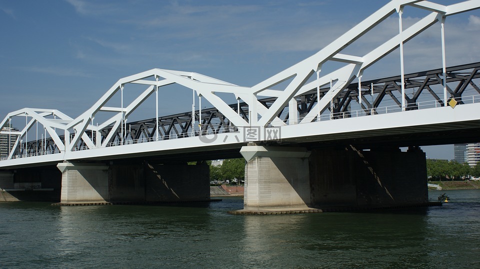 桥,rheinbrücke,路德维希港