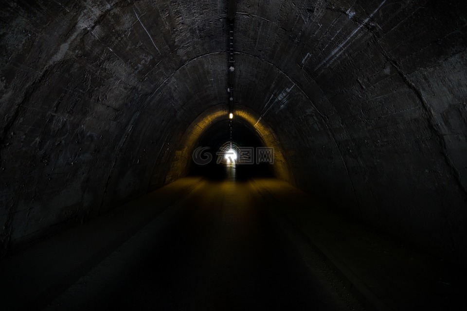 隧道,光,街