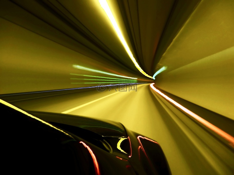 隧道,光,速度