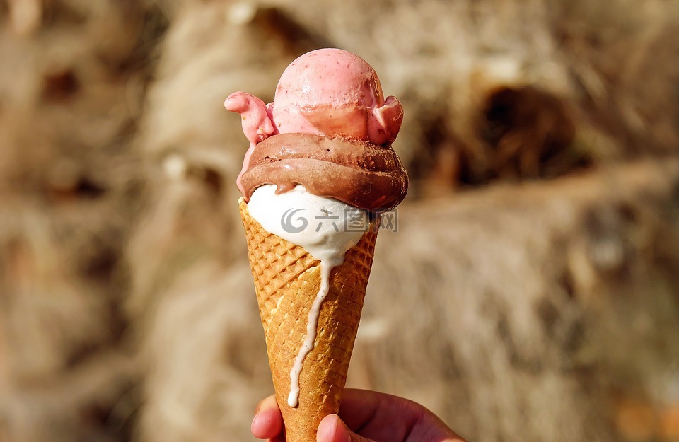 冰,冰淇淋,口味冰淇淋