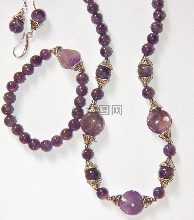 紫水晶,项链,手镯