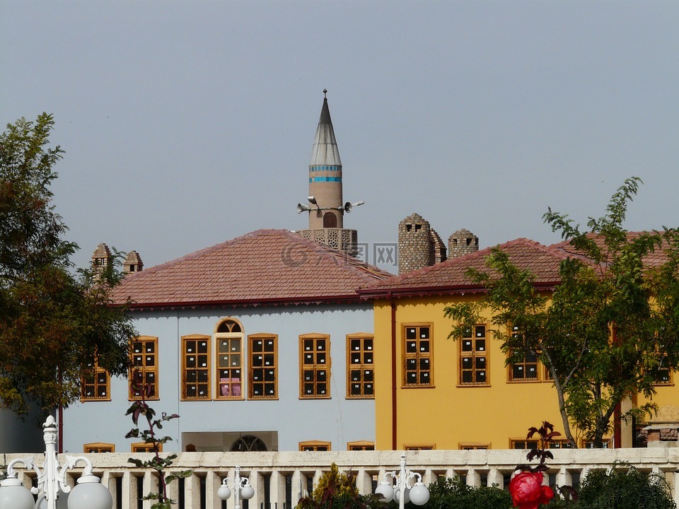 尖塔,院,土耳其