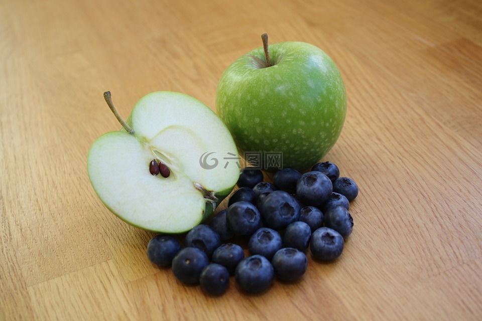 苹果,蓝莓,健康