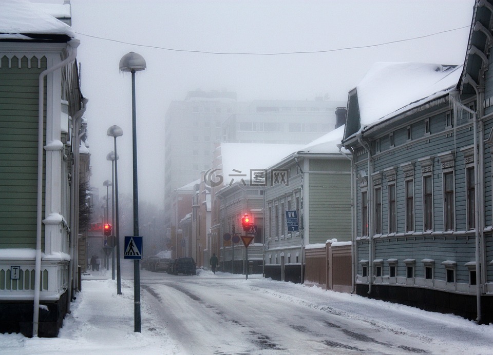 奥卢,芬兰,冬天