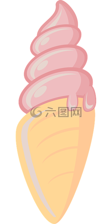 冰淇淋,蛋卷冰淇淋,甜点