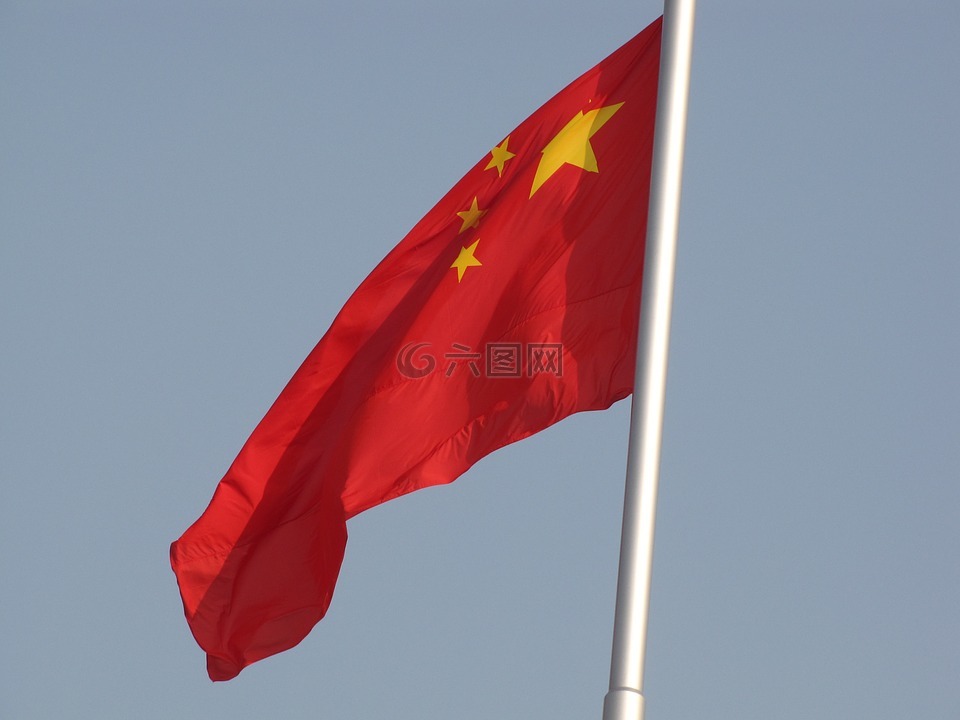 中国国旗,天安門,北京