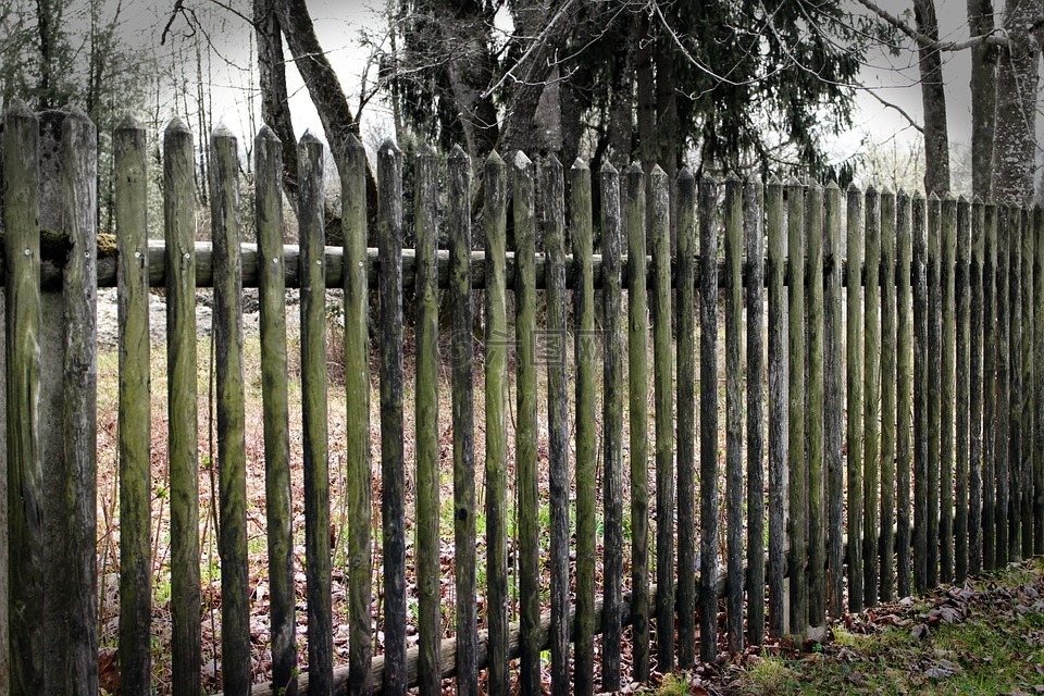 篱笆,木栅栏,巴登斯