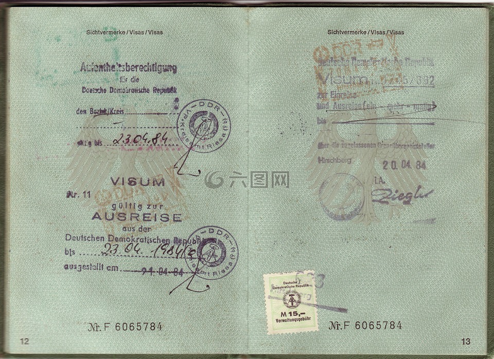 护照,签证,复员