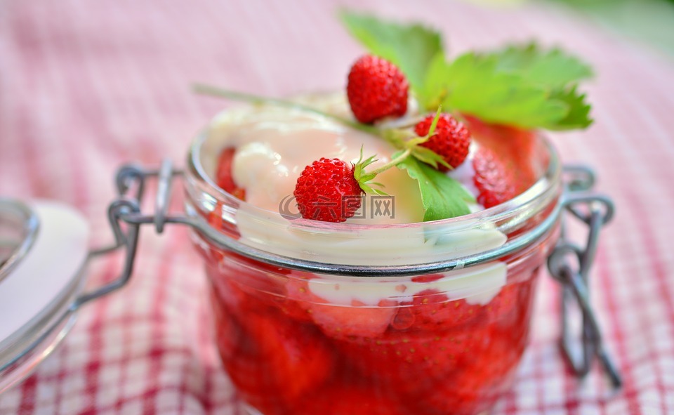 草莓,野草莓,水果
