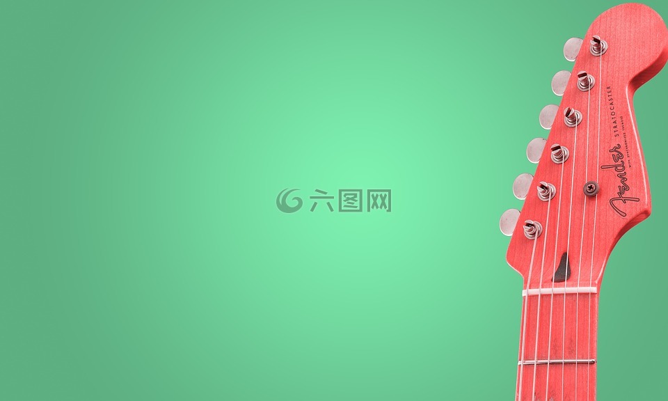 音乐,吉他,两种颜色组合