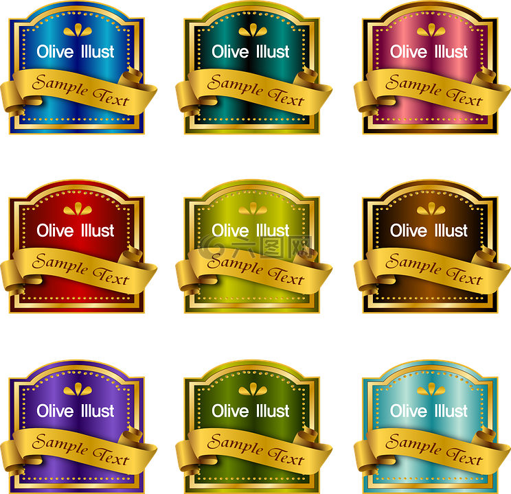 徽章,卓远,色带