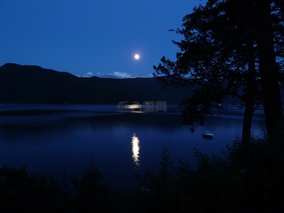 月亮,月亮照耀,卡尼姆湖
