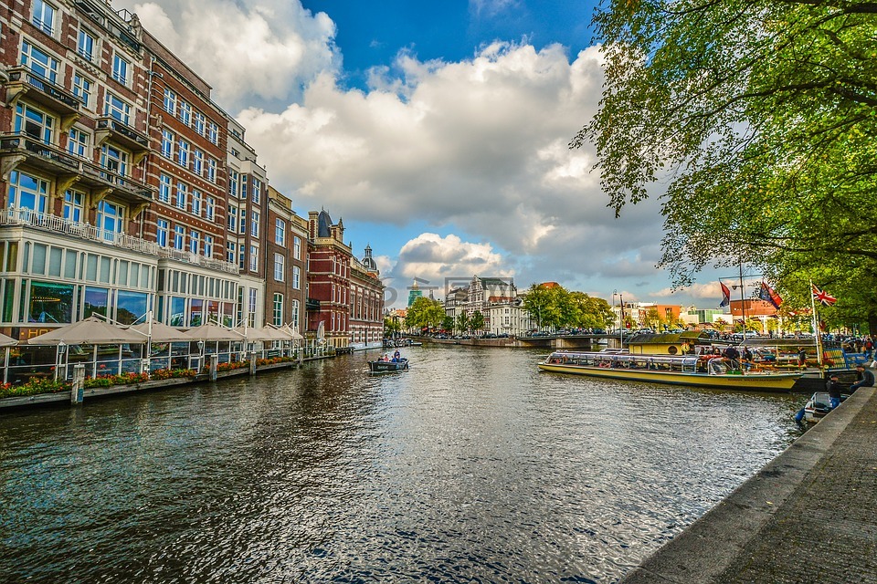 阿姆斯特丹,运河,船