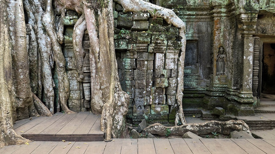 柬埔寨,吴哥,庙
