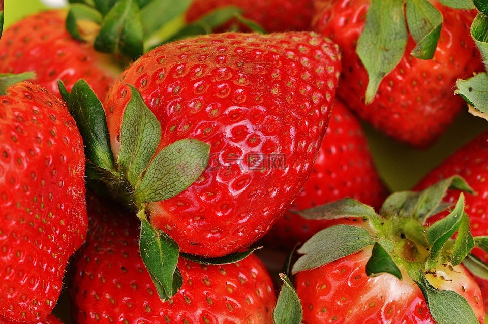 草莓,水果,关闭