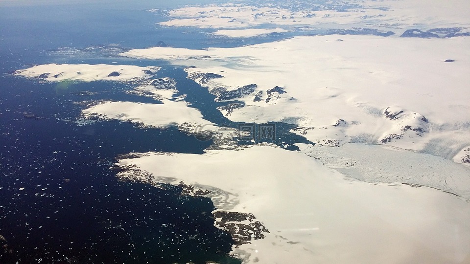 格陵蘭島雪鳥瞰圖