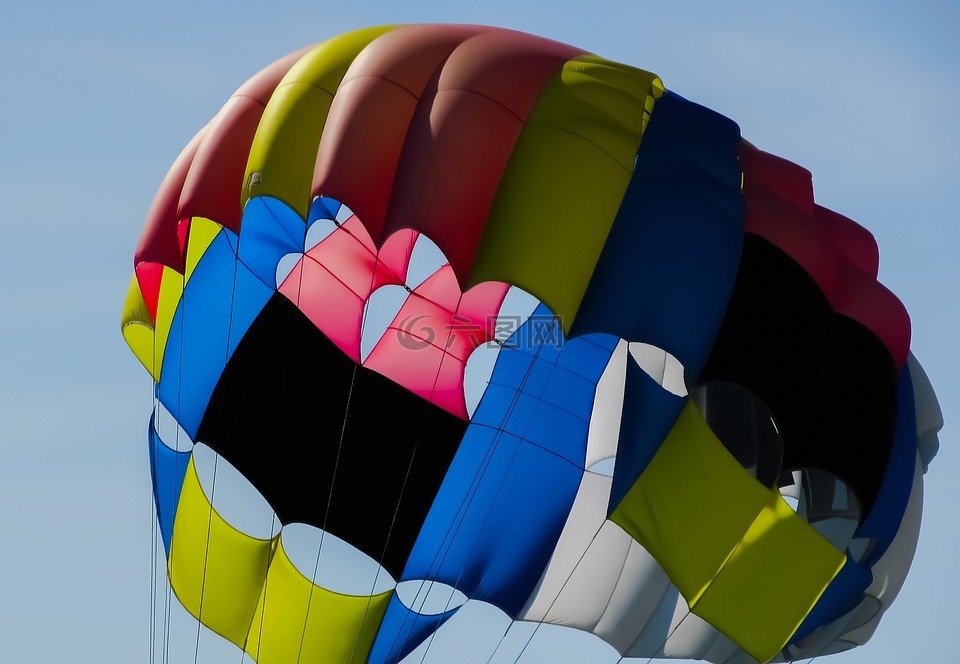 降落伞,滑翔伞,气球