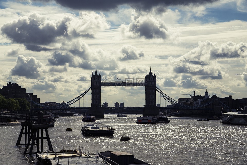 伦敦,伦敦桥,天空