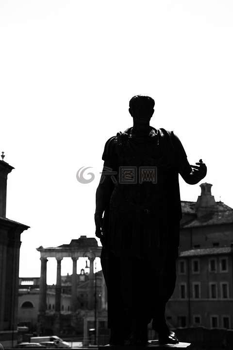 恺撒,雕像,罗马