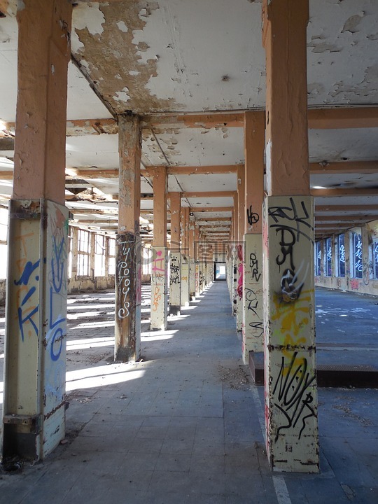 建设,废墟,柱状